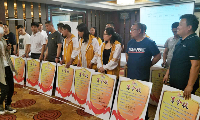金帝集成灶门店培训山东站军令状 金帝集成灶门店培训山东站军令状